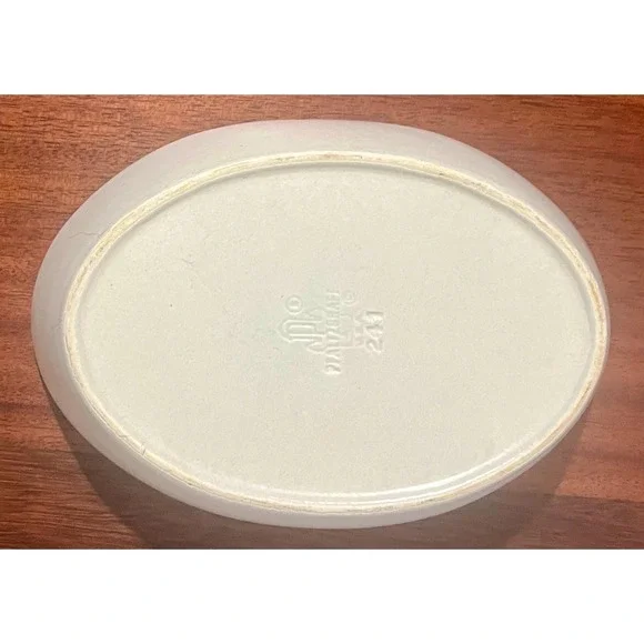 Vintage Pfaltzgraff Yorktowne 12" Platter: Blue Floral Stoneware Serving Dish - Picture 2 of 3